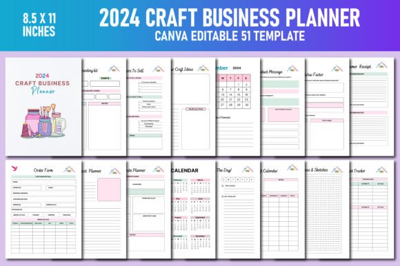 Download 2024 Craft Business Planner Canva KDP - Kdp Collection