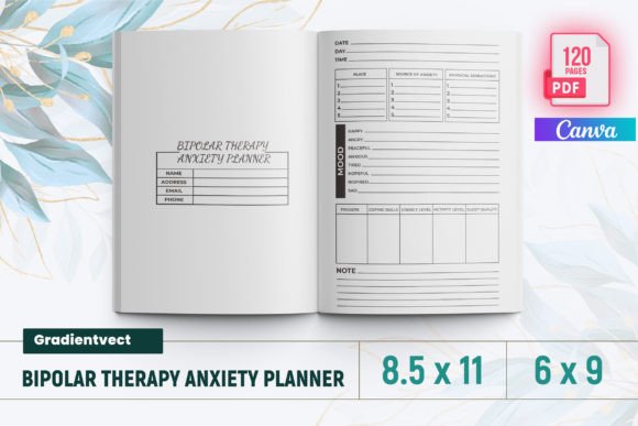 Download (KDP) Bipolar Therapy Anxiety Planner - Kdp Collection