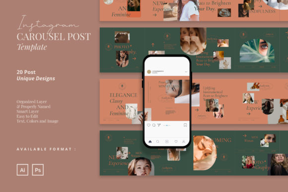 Download Luxury Instagram Carousel Post Template - Instagram Collection