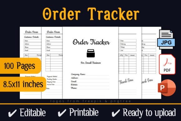 Download Order Tracker Logbook KDP Interior - Kdp Collection