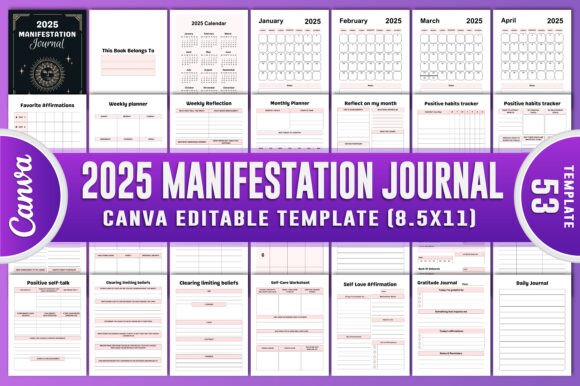 Download 2025 Manifestation Journal Canva Kdp - Kdp Collection