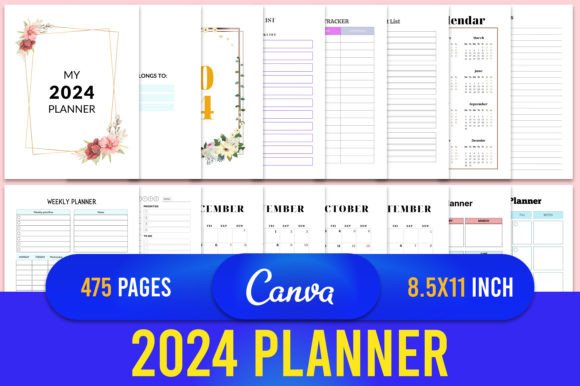 Download 2024 Planner Canva Template KDP - Kdp Collection
