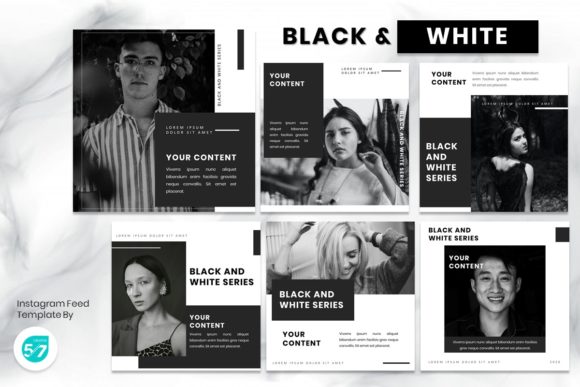 Download Instagram Feed Template - Black &amp; White - Instagram Collection
