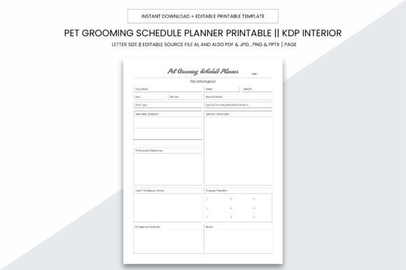 Download New Kdp Pet Grooming Schedule Planner - Kdp Collection
