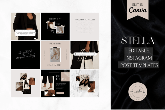 Download Black Luxury Instagram Post Templates - Instagram Collection