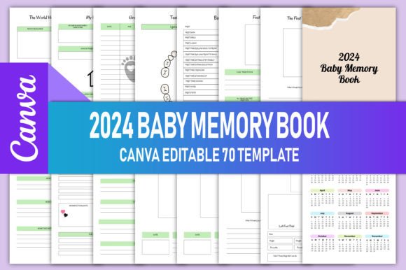 Download 2024 Baby Memory Book Canva Template KDP - Kdp Collection