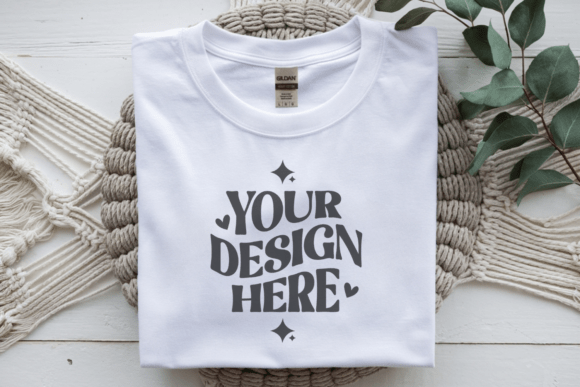 Download Gildan 5000 Flat Lay White Tshirt Mockup - Shirt mockup Collection