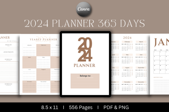 Download 2024 Planner 365 Days | KDP Interior - Kdp Collection