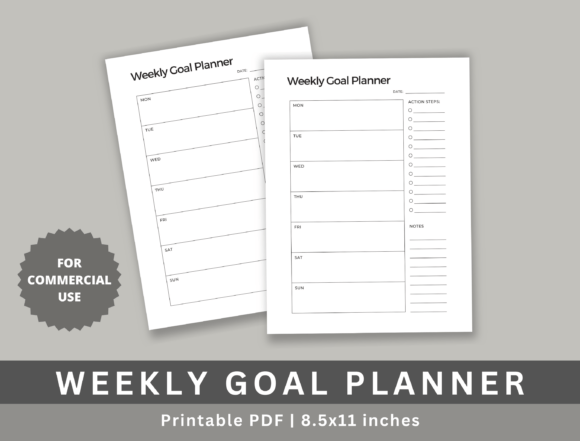 Download Weekly Goal Planner, KDP - Kdp Collection