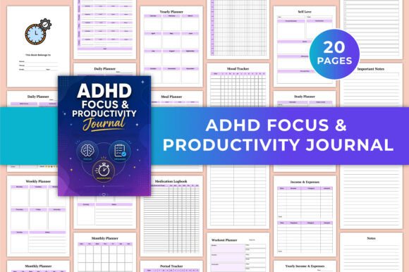 Download ADHD Focus &amp; Productivity Journal KDP - Kdp Collection