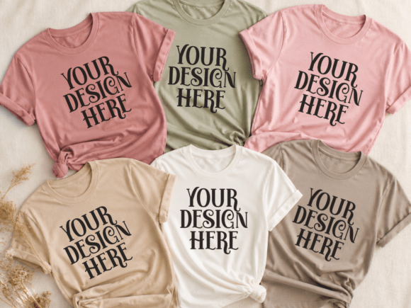 Download Bella Canvas 3001 Group T-Shirt Mockup - Shirt mockup Collection