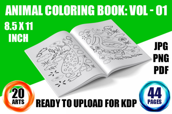 Download Animal Coloring Book for KDP 44 Pages - Kdp Collection