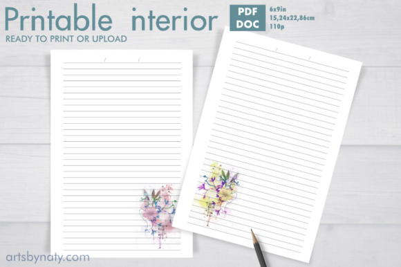 Download Soft Watercolor Flower KDP Print Journal - Kdp Collection