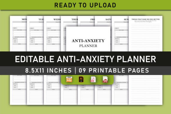 Download Editable Anti-Anxiety Planner for KDP - Kdp Collection
