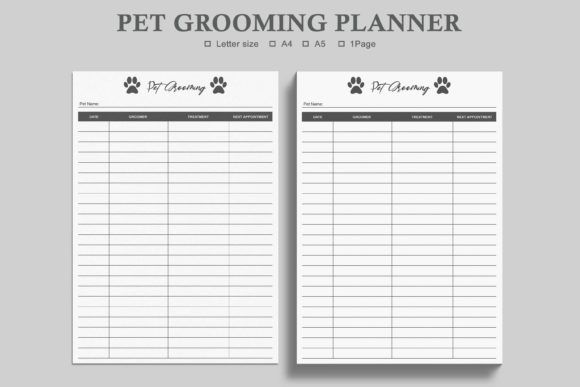 Download Pet Grooming Log,Pet Organizer - Premium Resources