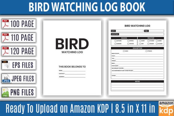 Download Bird Watching  Log Book Bundle | KDP Int - Kdp Collection