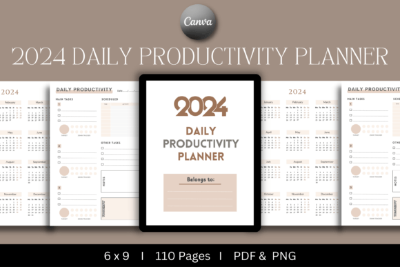 Download 2024 Daily Productivity Planner | KDP - Kdp Collection
