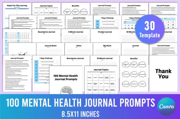 Download 100 Mental Health Journal Prompts KDP - Kdp Collection