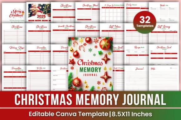 Download Christmas Memory Journal Canva Kdp - Kdp Collection